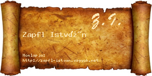 Zapfl István névjegykártya